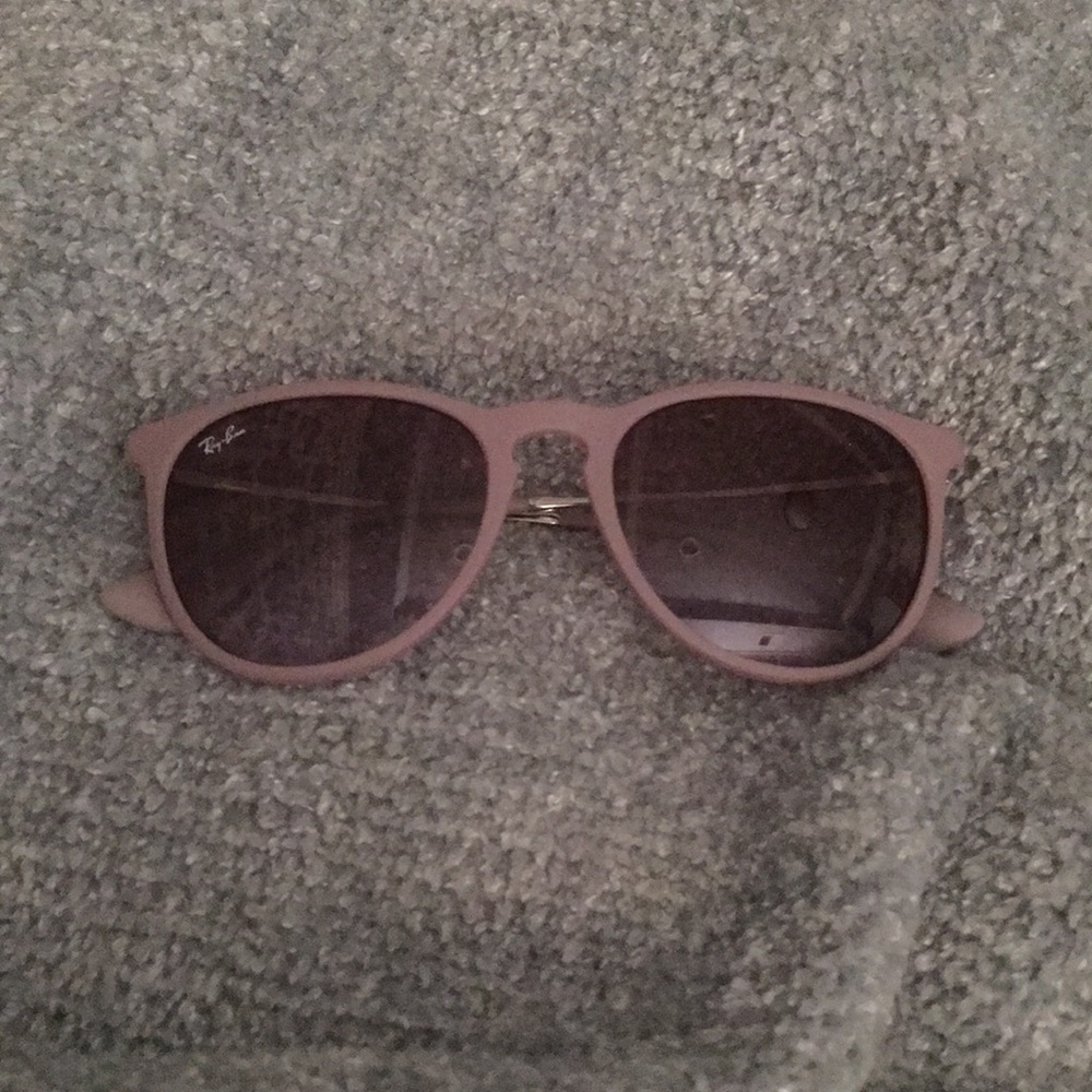 Ray-Ban Matte Pink Frame Sunglasses with Brown Gradient Lenses
